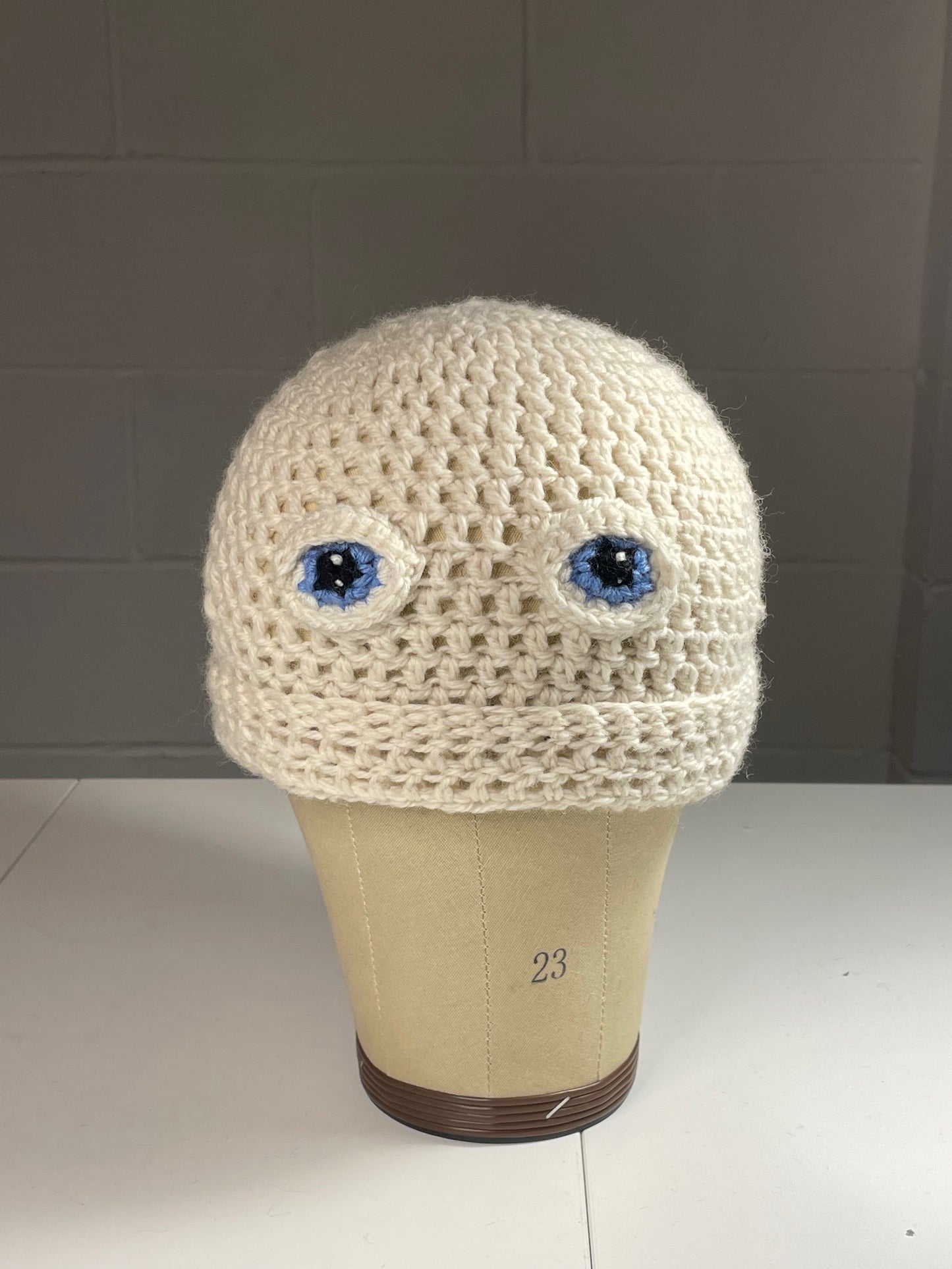 Crochet Surrealist Eye Hat