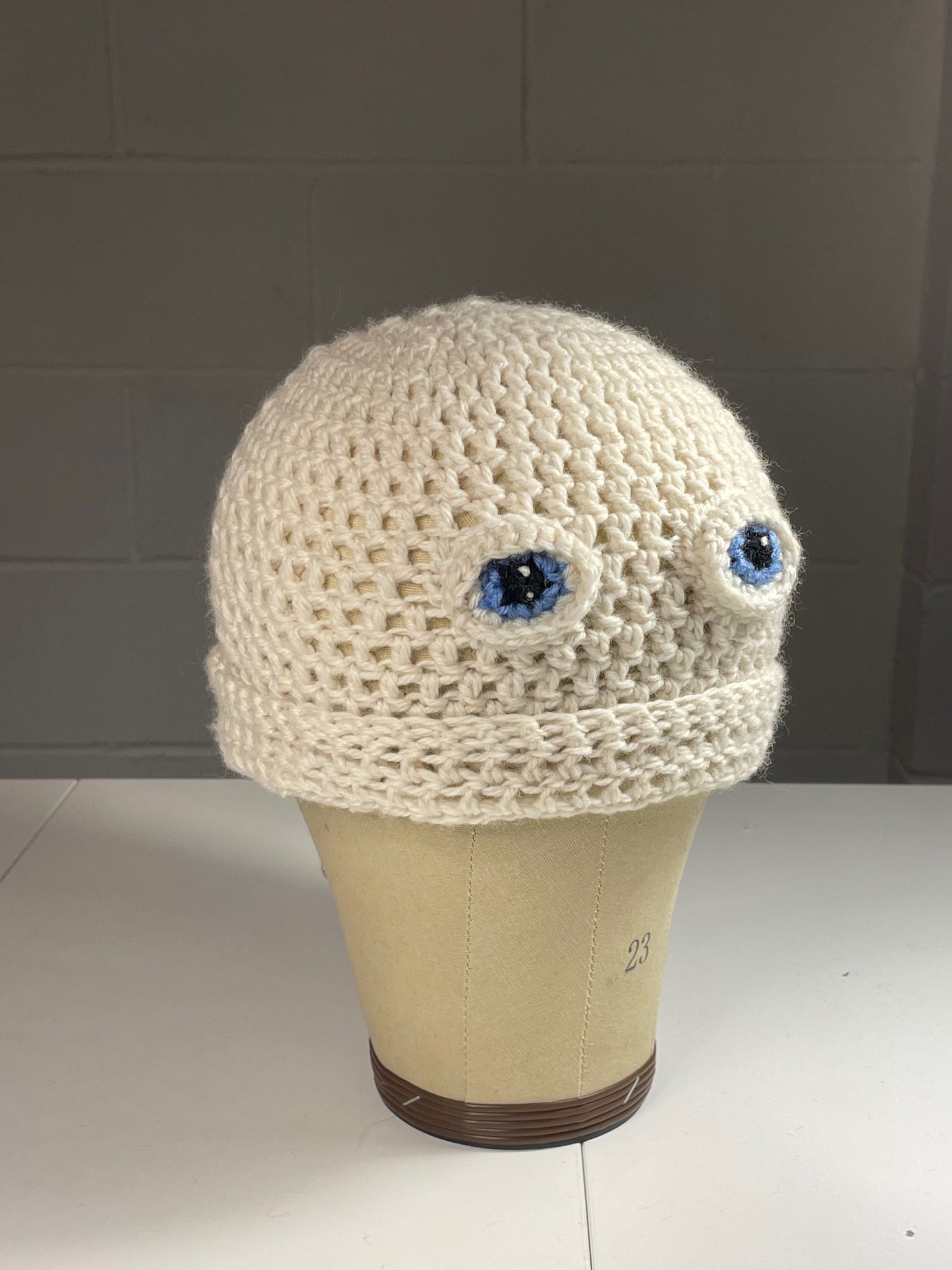Crochet Surrealist Eye Hat