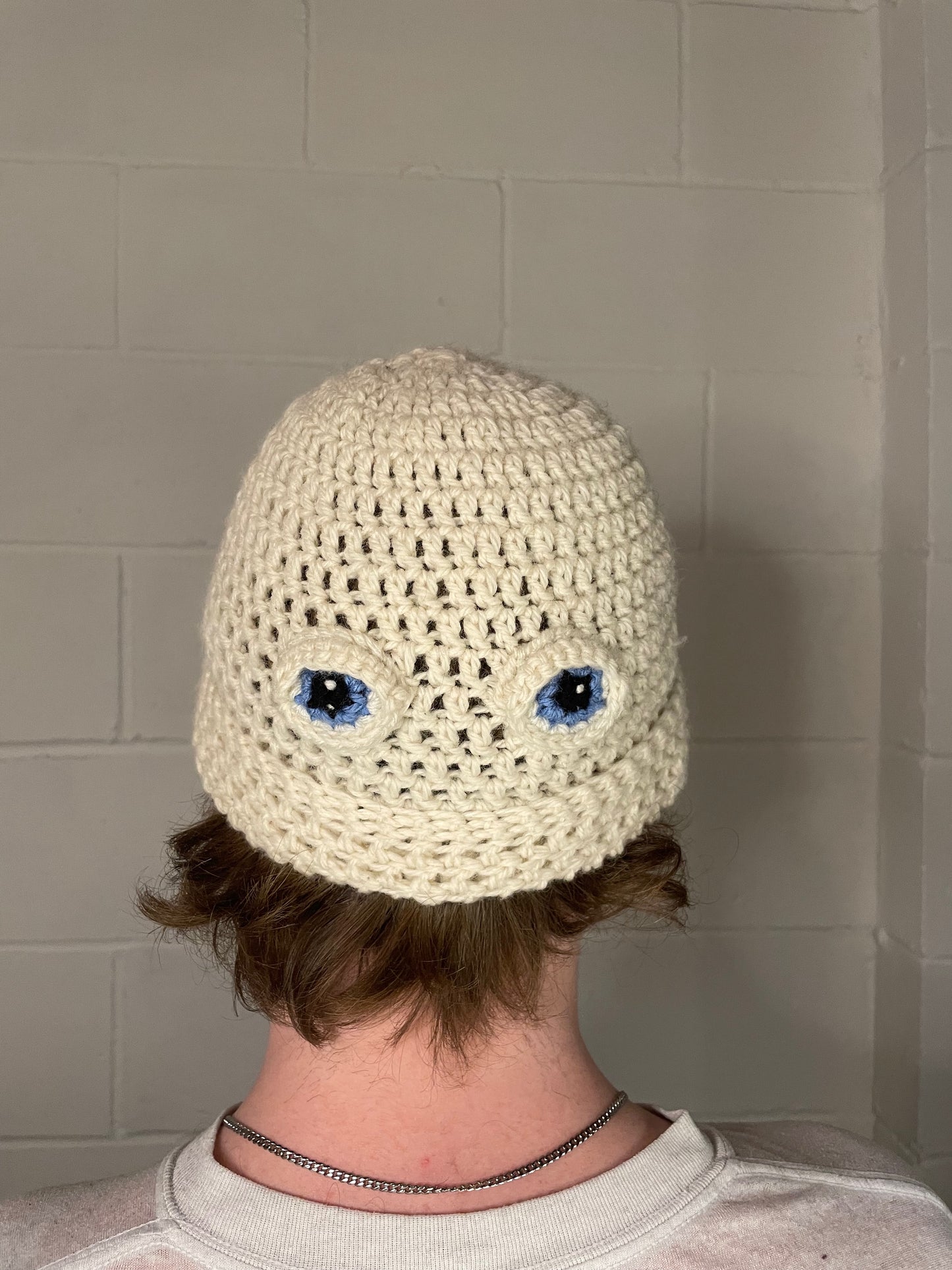 Crochet Surrealist Eye Hat