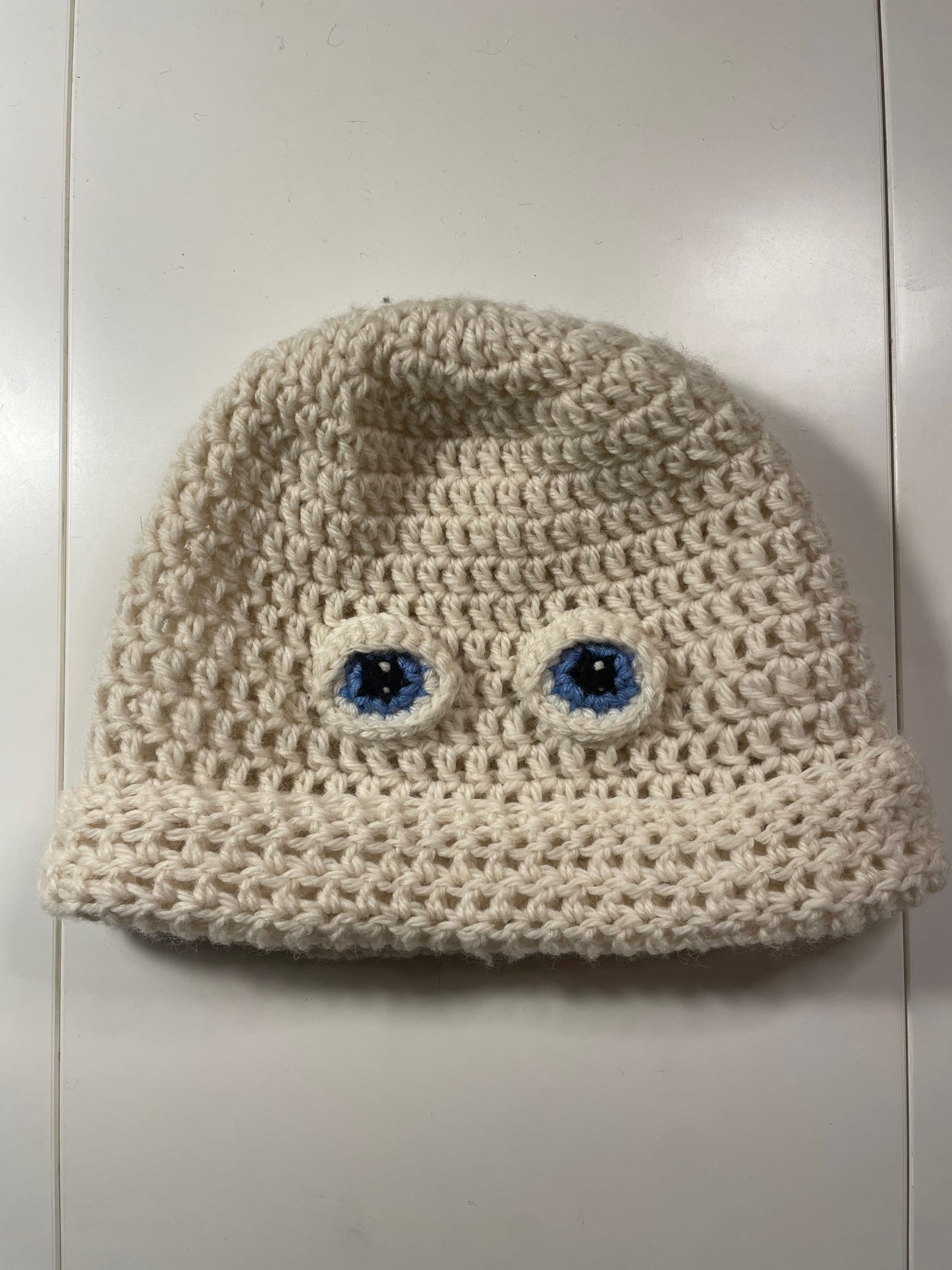 Crochet Surrealist Eye Hat