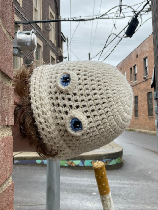 Crochet Surrealist Eye Hat