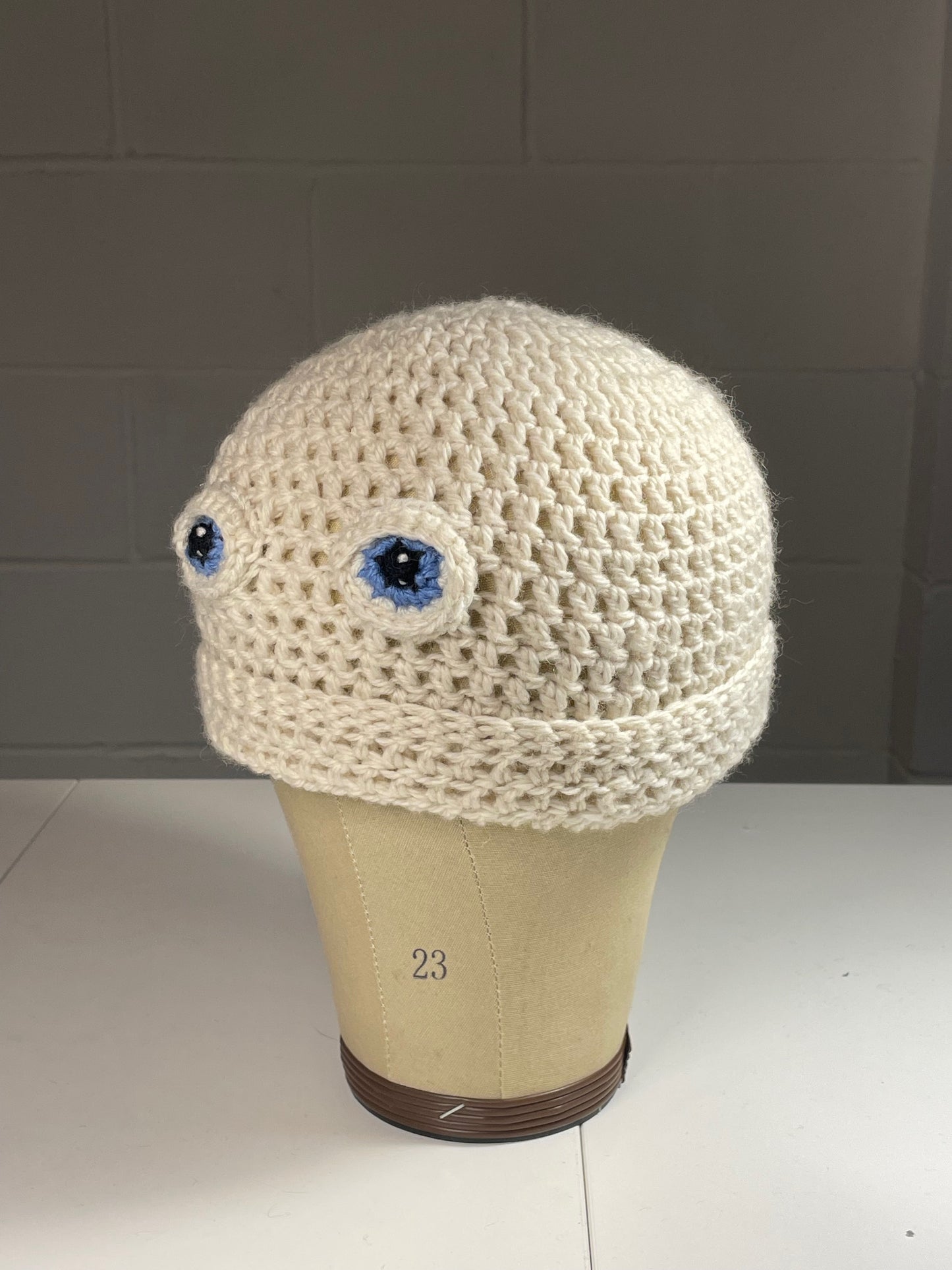 Crochet Surrealist Eye Hat